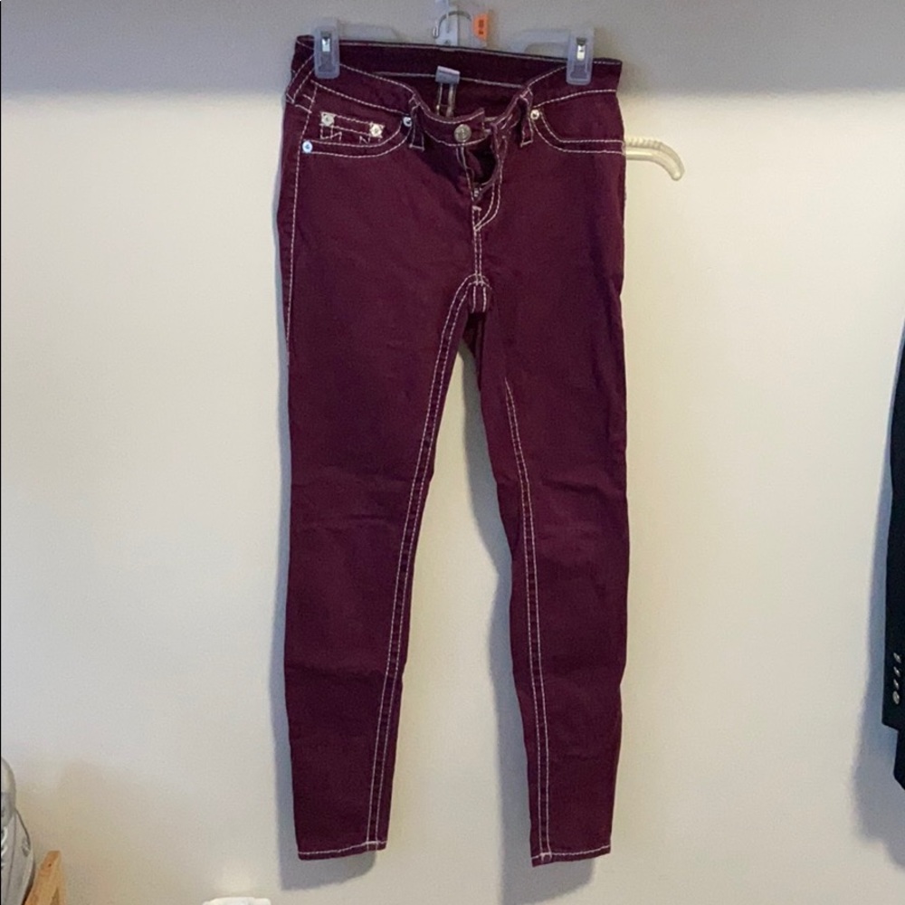 Burgundy Jeans